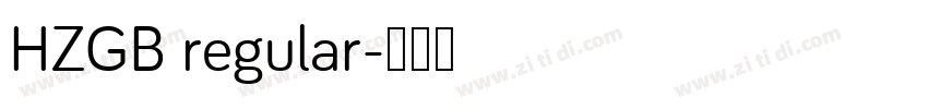 HZGB regular字体转换